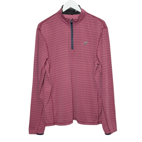 Greyson Long Sleeve Performance Knit Quarter Zip Geo Print Size Large - Picture 3 of 11
